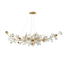 Люстра подвесная Сири 07868-10A,36 Kink Light латунь белая на 10 ламп, основание латунь в стиле современный флористика ветви